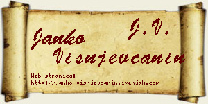Janko Višnjevčanin vizit kartica